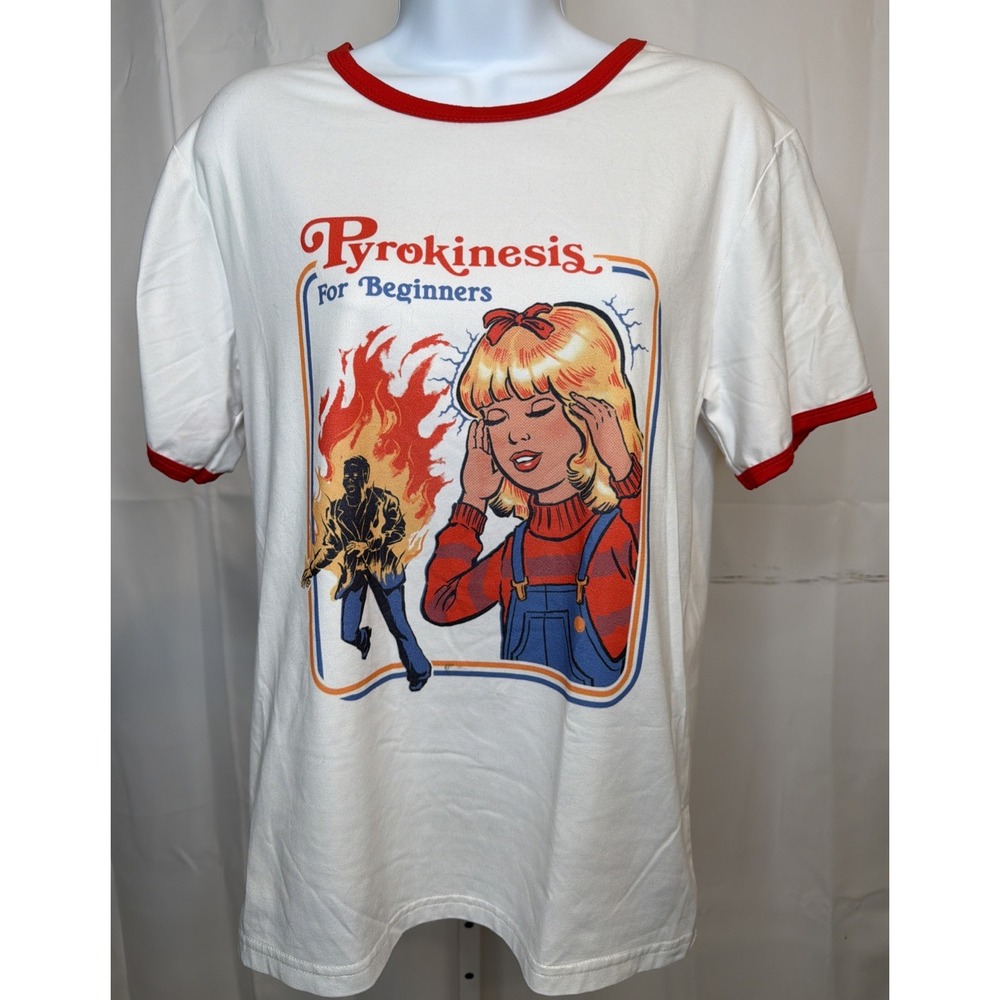 Pyrokinesis for Beginners Ringer Shirt Medium